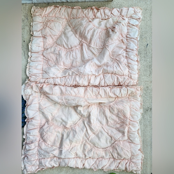 Vintage Collier Campbell Floral Pastel Queen Duvet Cover W/Shabby Chic Shams - Picture 11 of 14